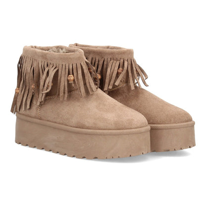 SILVIA – BOTINES AUSTRALIANOS CON FLECOS KAKI