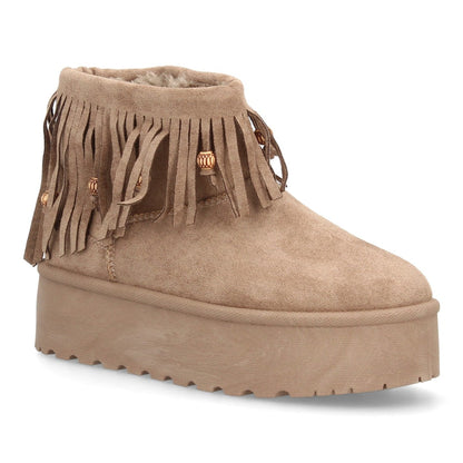 SILVIA – BOTINES AUSTRALIANOS CON FLECOS KAKI