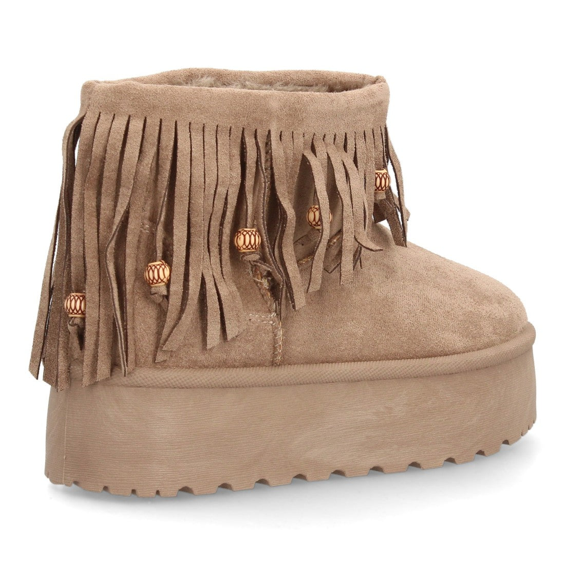 SILVIA – BOTINES AUSTRALIANOS CON FLECOS KAKI