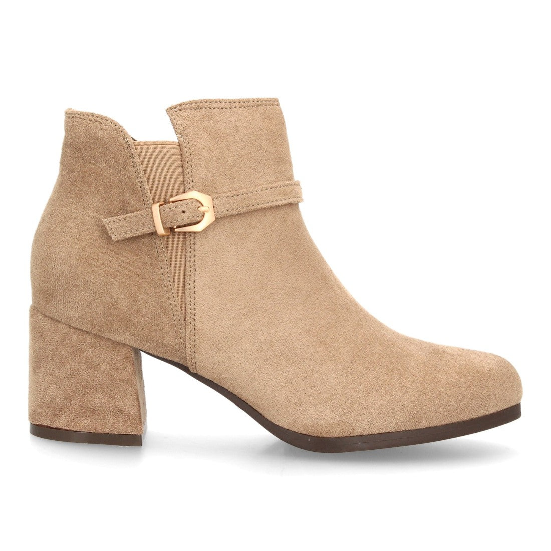 ROCÍO – BOTINES EFECTO ANTE COLOR CAQUI