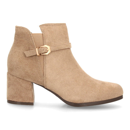 ROCÍO – BOTINES EFECTO ANTE COLOR CAQUI