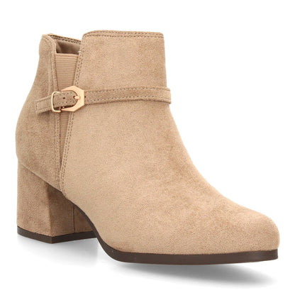 ROCÍO – BOTINES EFECTO ANTE COLOR CAQUI