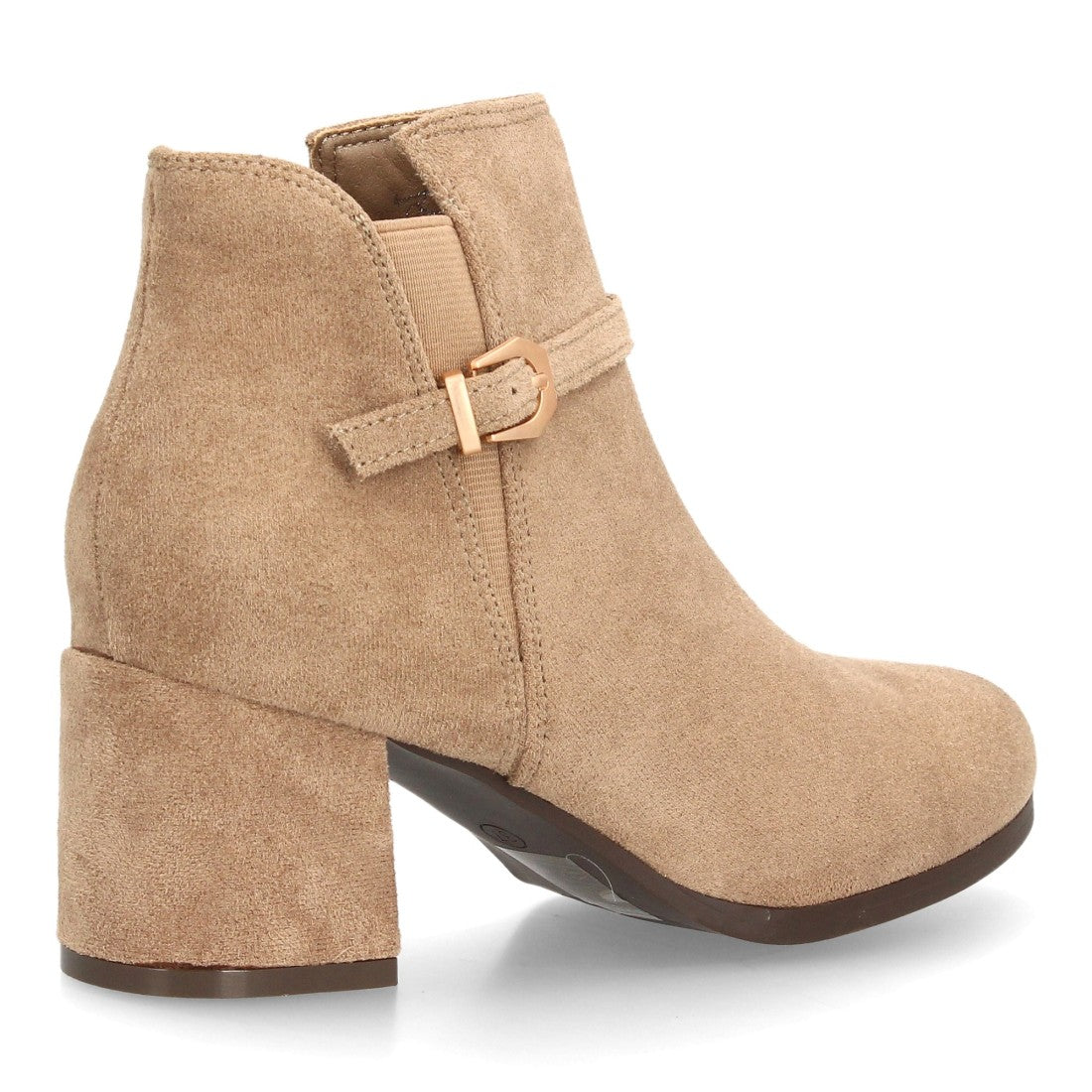 ROCÍO – BOTINES EFECTO ANTE COLOR CAQUI