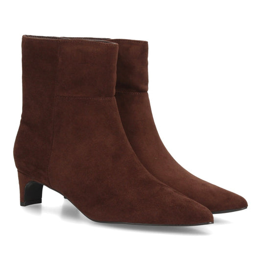 MÓNICA – BOTINES EFECTO ANTE COLOR MARRÓN