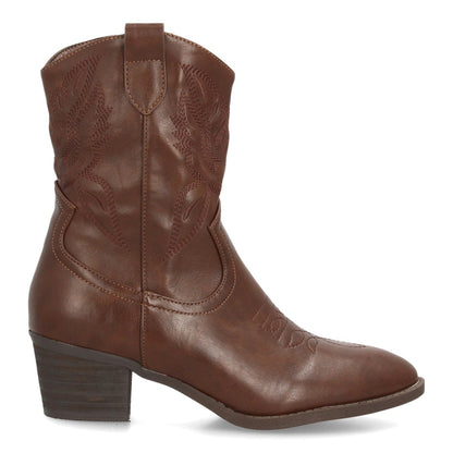 PILAR – BOTINES COWBOY MARRÓN