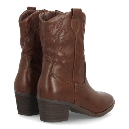 PILAR – BOTINES COWBOY MARRÓN