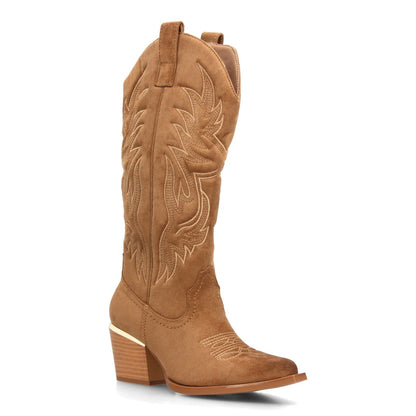 LORENA – BOTAS COWBOY EFECTO ANTE COLOR CAMEL