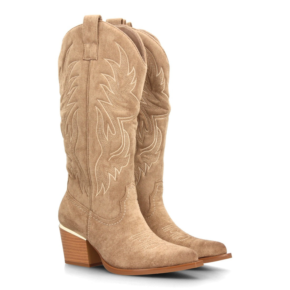 LORENA – BOTAS COWBOY EFECTO ANTE COLOR KAKI