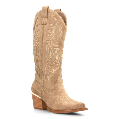 LORENA – BOTAS COWBOY EFECTO ANTE COLOR KAKI