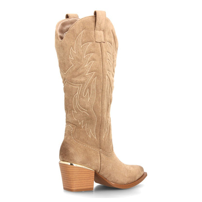 LORENA – BOTAS COWBOY EFECTO ANTE COLOR KAKI