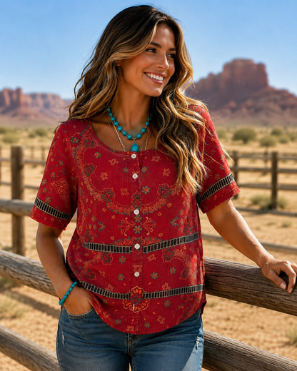 LÍA – CAMISA ÉTNICA VINTAGE