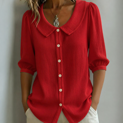 ALBA - BLUSA ROMÁNTICA DE BOTONES