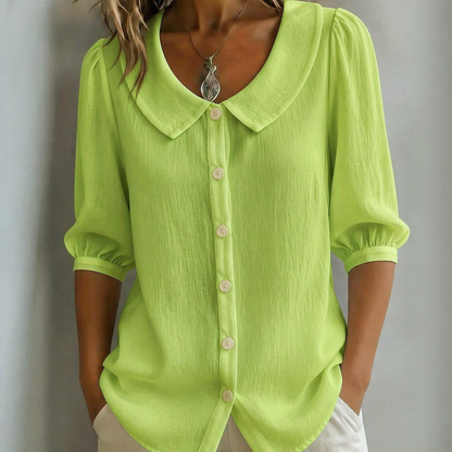 ALBA - BLUSA ROMÁNTICA DE BOTONES