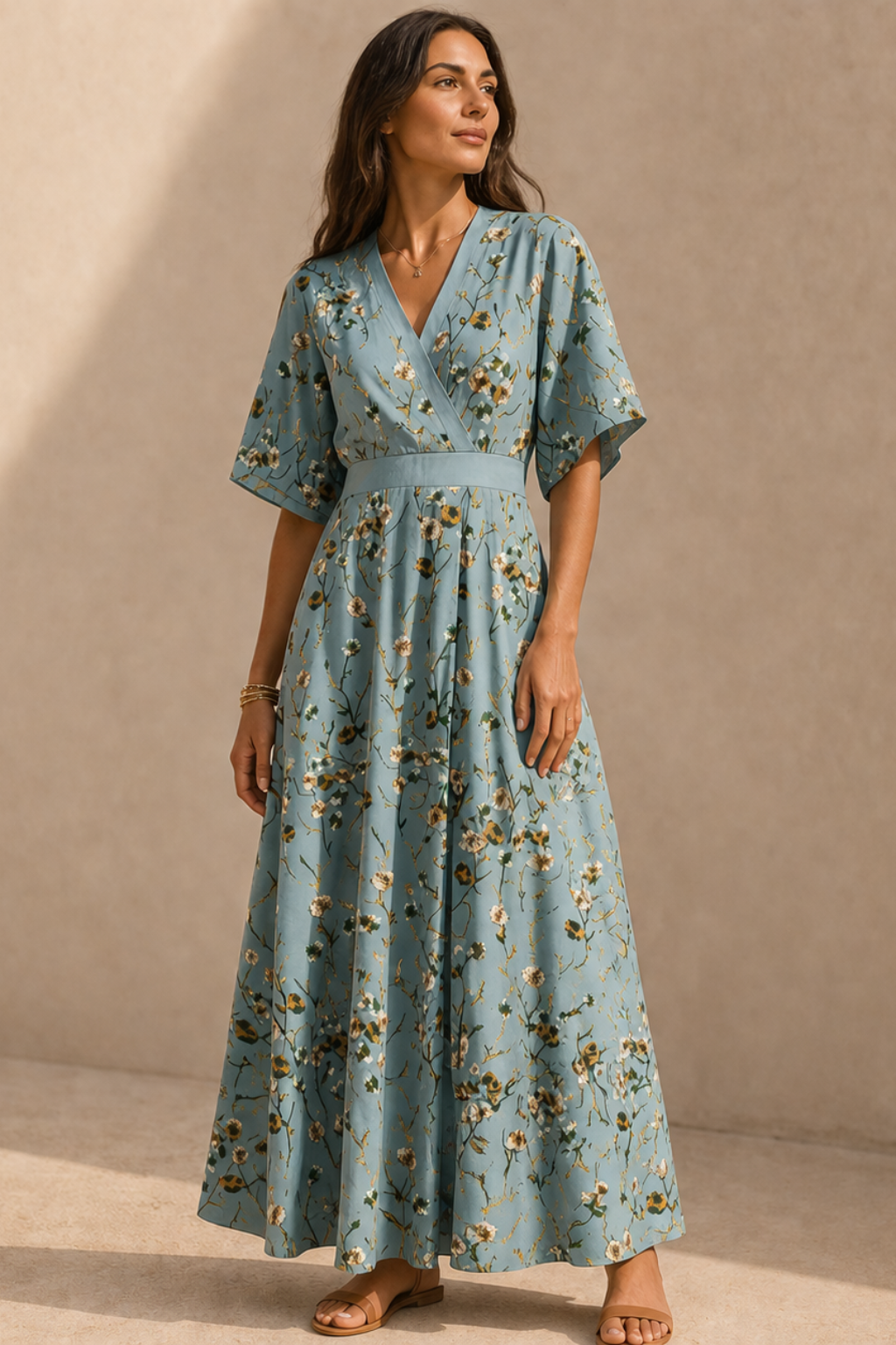 AURA – VESTIDO FLORAL AZUL