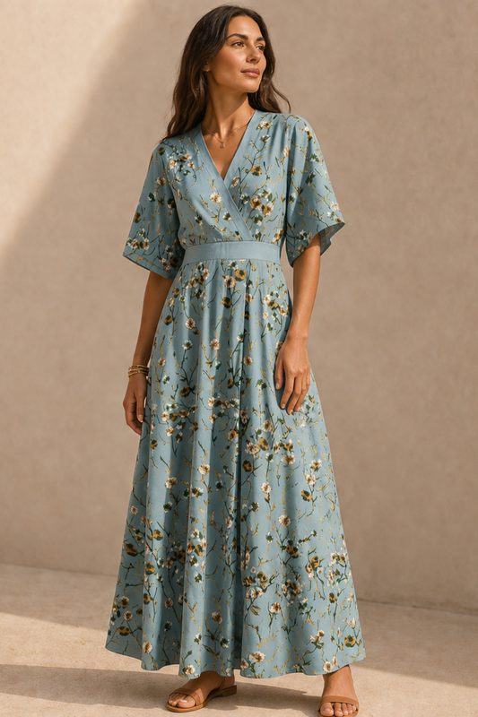 AURA – VESTIDO FLORAL AZUL