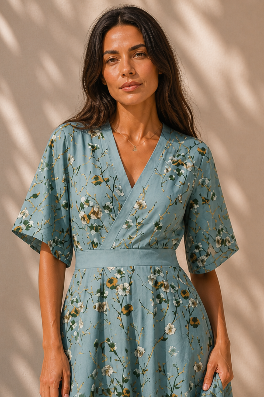 AURA – VESTIDO FLORAL AZUL