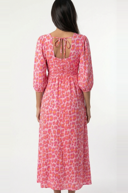 MARTINA - VESTIDO CON ESCOTE EN V Y ESTAMPADO FEMENINO