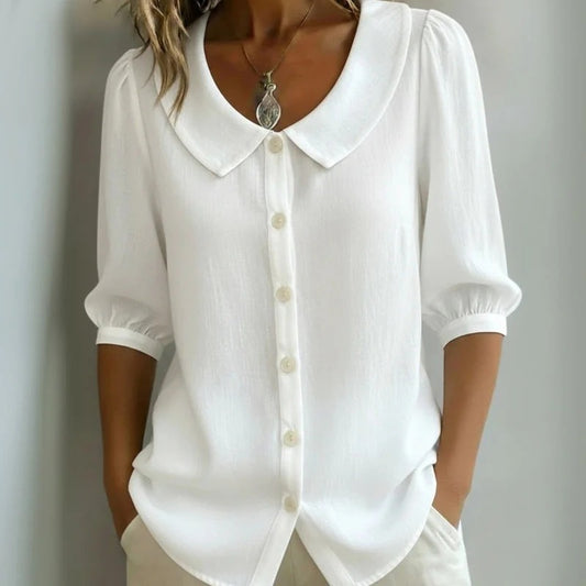 ALBA - BLUSA ROMÁNTICA DE BOTONES